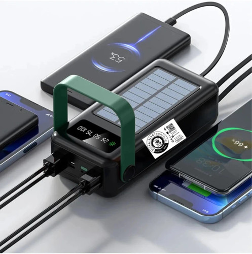 پاوربانک خورشیدی گرین لاین مدل 120GNPXB7120PBBK Solar Max ظرفیت 120000mAh