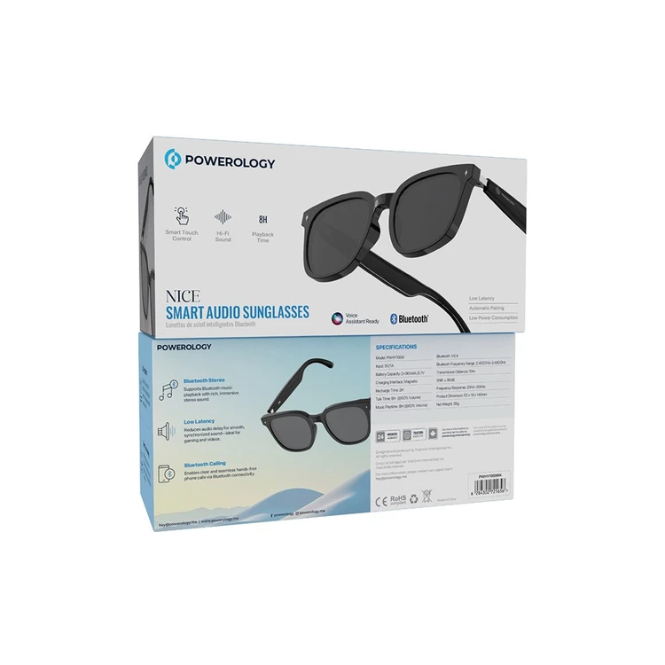 عینک آفتابی هوشمند پاورولوژی Nice Smart Audio Sunglasses PWHY1009PL