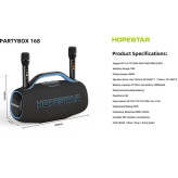 اسپیکر بلوتوثی هوپ استار مدل Partybox 168؛ 400 وات، باتری 27000mAh و ضدآب